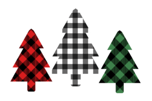 Buffalo Plaid Christmas Trees for Crafts