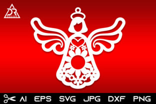 Christmas Angel Decoration Cut File for Crafts