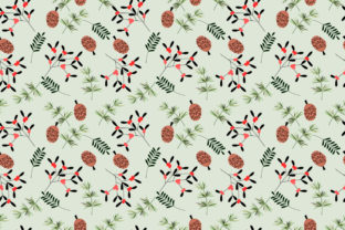 Christmas Berry in Seamless Pattern