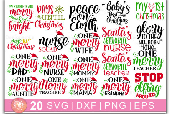 Christmas Bundle 20 Designs for Crafts