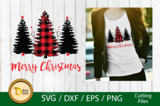 Christmas Red Plaid Trees for Crafts