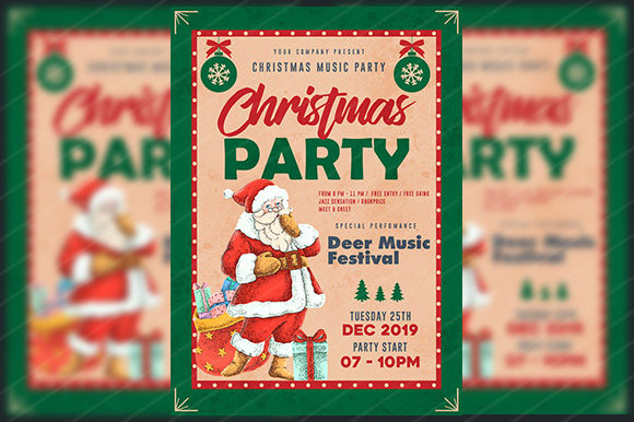 Christmas Santa Vintage Print Templates