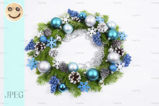 Christmas Silver Blue Turquoise Balls for Holiday Design