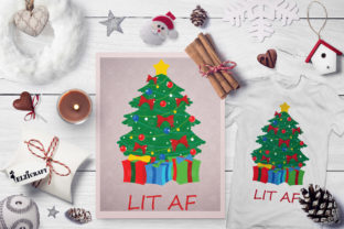 Christmas Tree, Lights, Lit Af, Presents