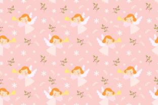 Cute Angle in Christmas Season Seamless Patterns