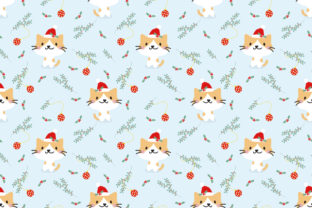 Cute Cat in Christmas Season Patterns