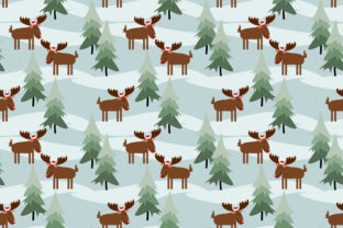Cute Christmas Moose Patterns for Blog Design