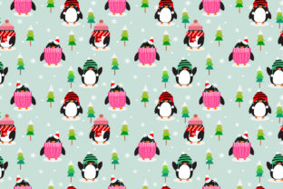 Cute Penguin in Christmas Season Patterns