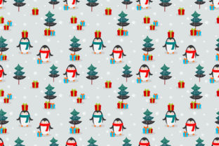 Cute Penguins in Christmas Winter Season Patterns
