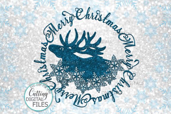 Merry Christmas Moose Snowflakes Crafts